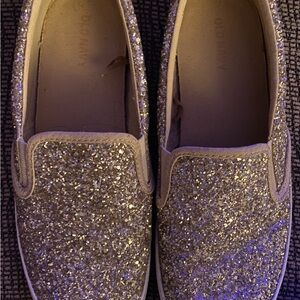 Old Navy Gold Glitter Slip-On Sneakers
